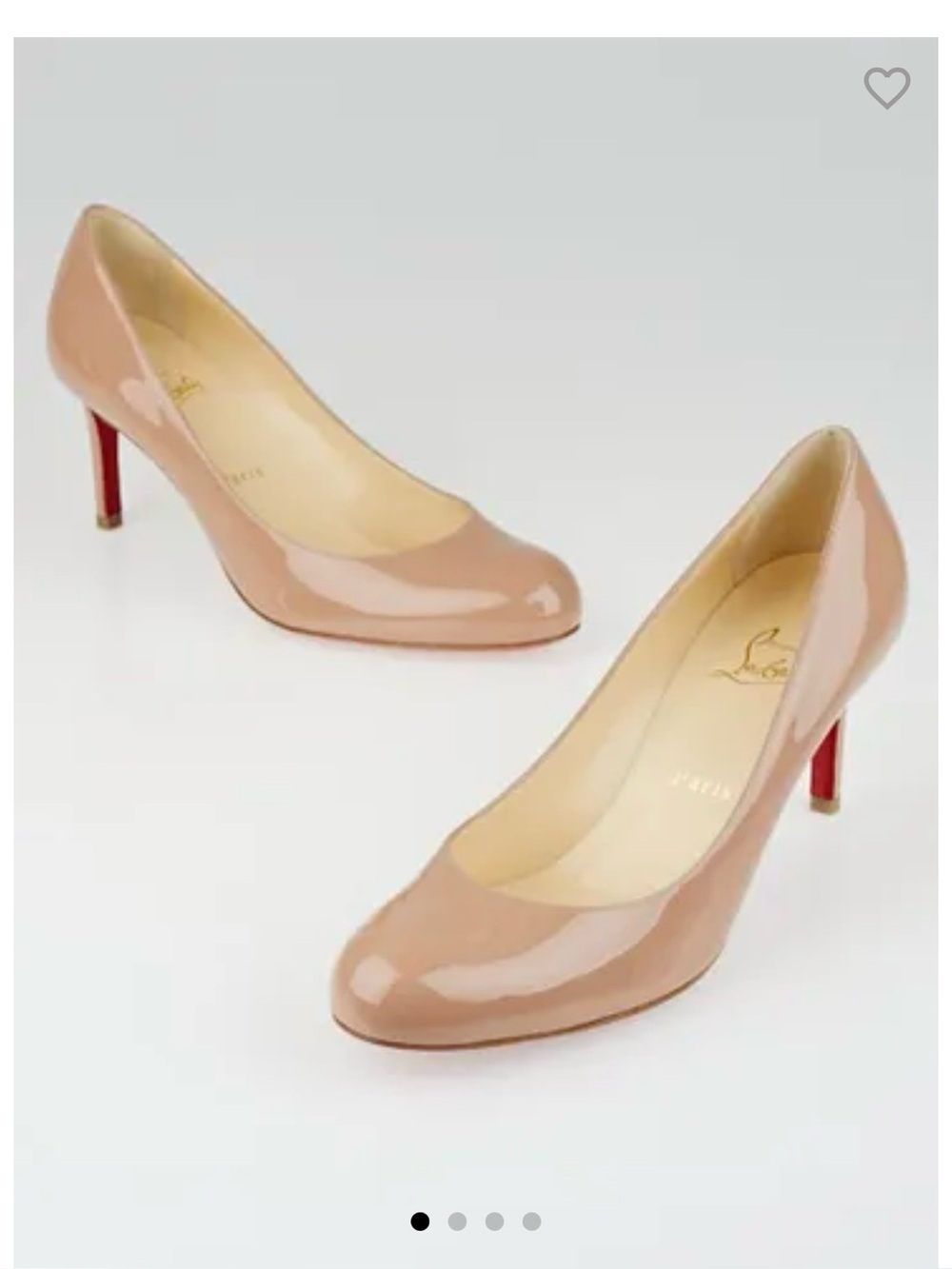 Christian Louboutin Nude Patent Leather Pumps